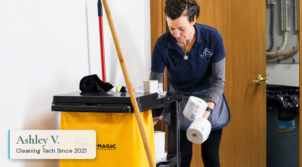 Commercial Cleaning Card Ashley V Ashley V, commercial cleaning technician