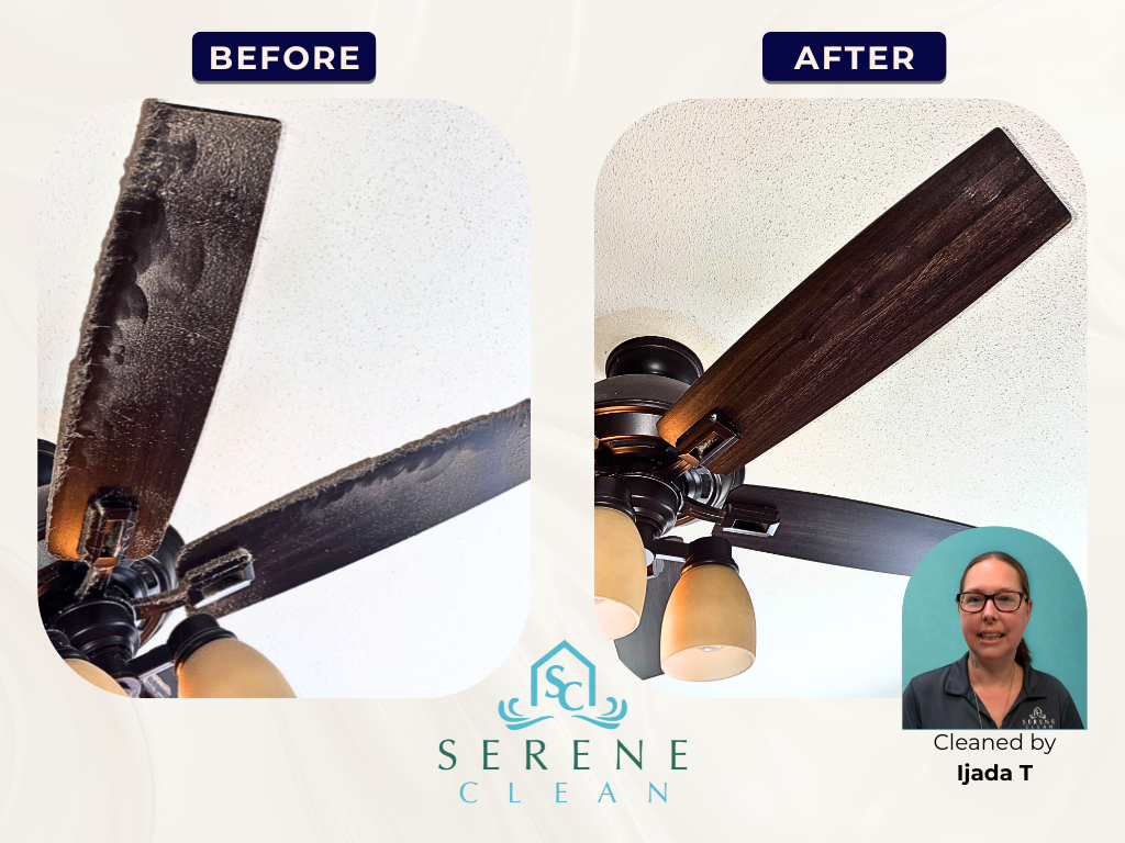 Gallery Ceiling Fan Ijada Ceiling fan before and after cleaning, by Ijada