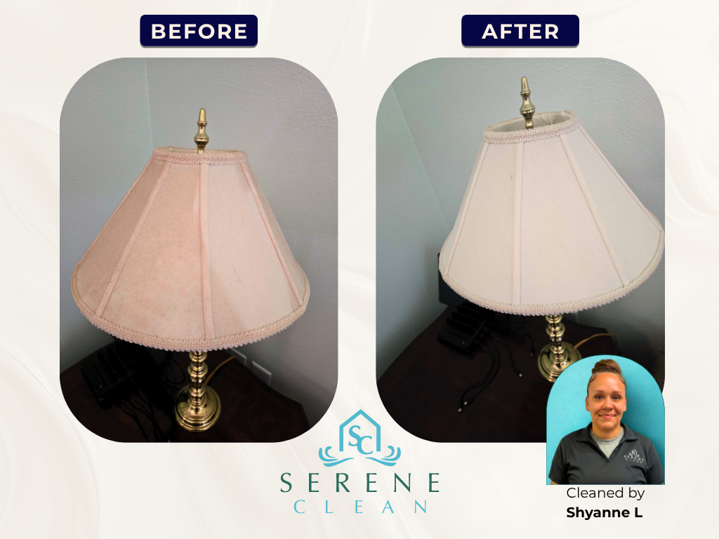 Gallery Lamp Shade Shyanne Lamp shade before and after cleaning, by Shyanne