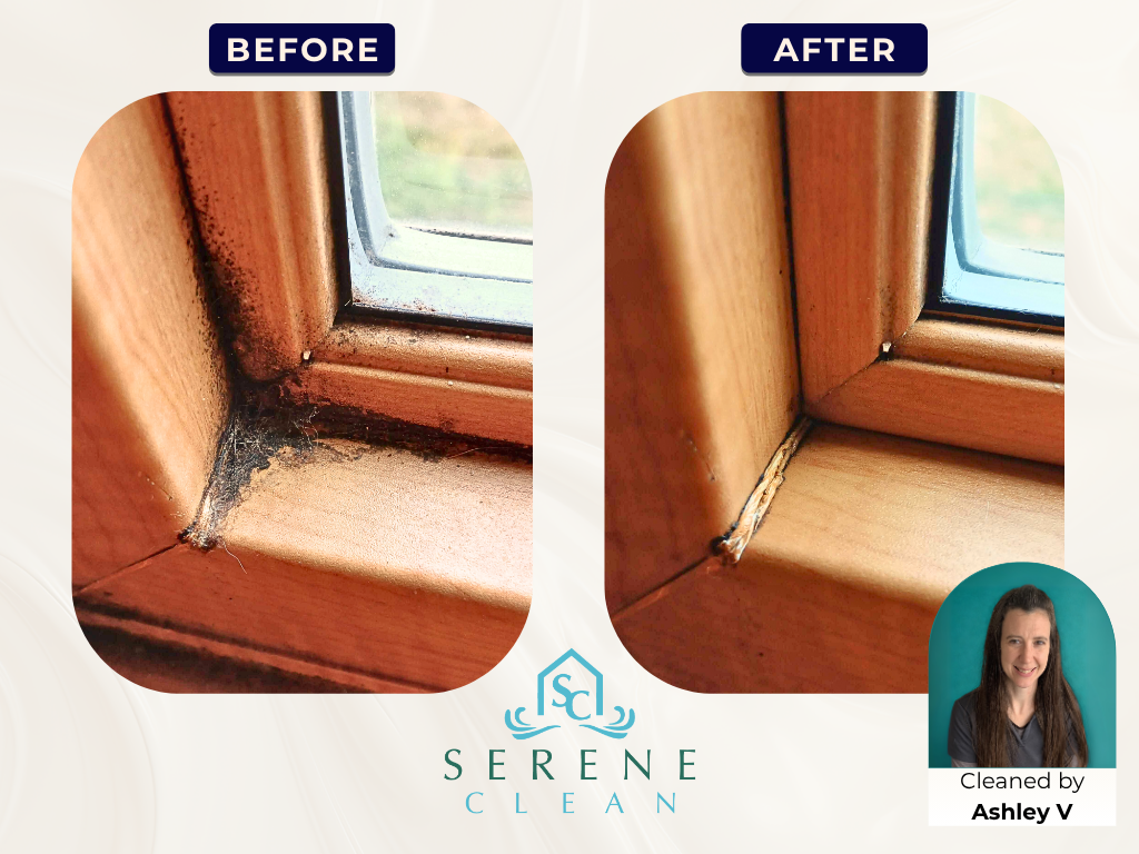 Gallery Window Molding Ashley V Window molding before and after cleaning, by Ashley V